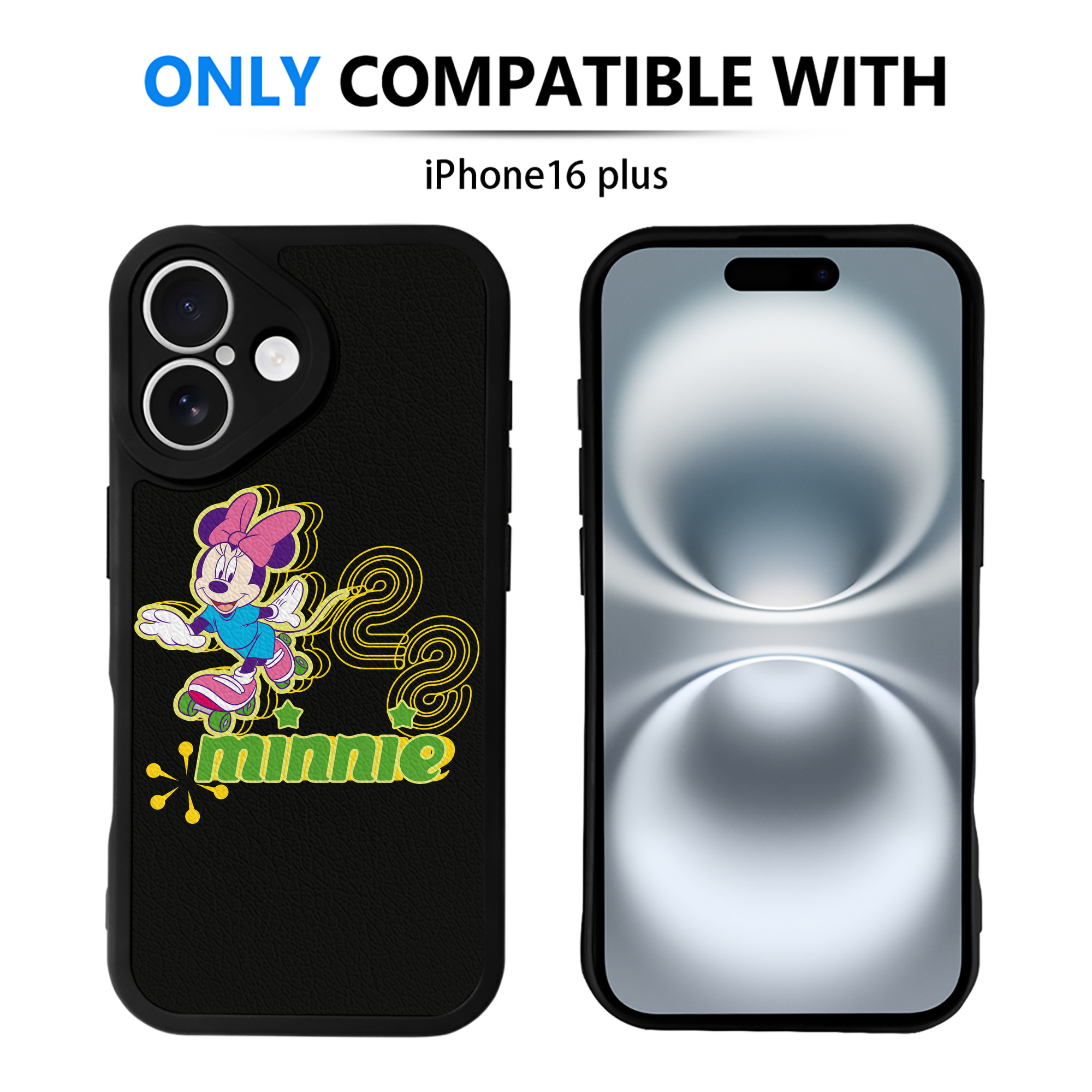 （画像用） ミッキーマウス Mickey Mouse 【iPhone 16シリーズ対応】シリコンスマホケース（レザー調） 材質：シリコン